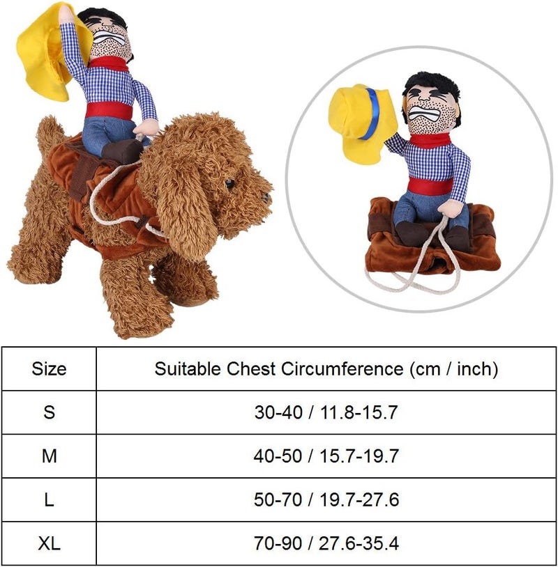 woobles Pet Dog Cowboy Costume, Funny Knight Riding Clothes Cosplay Apparel - Image 3